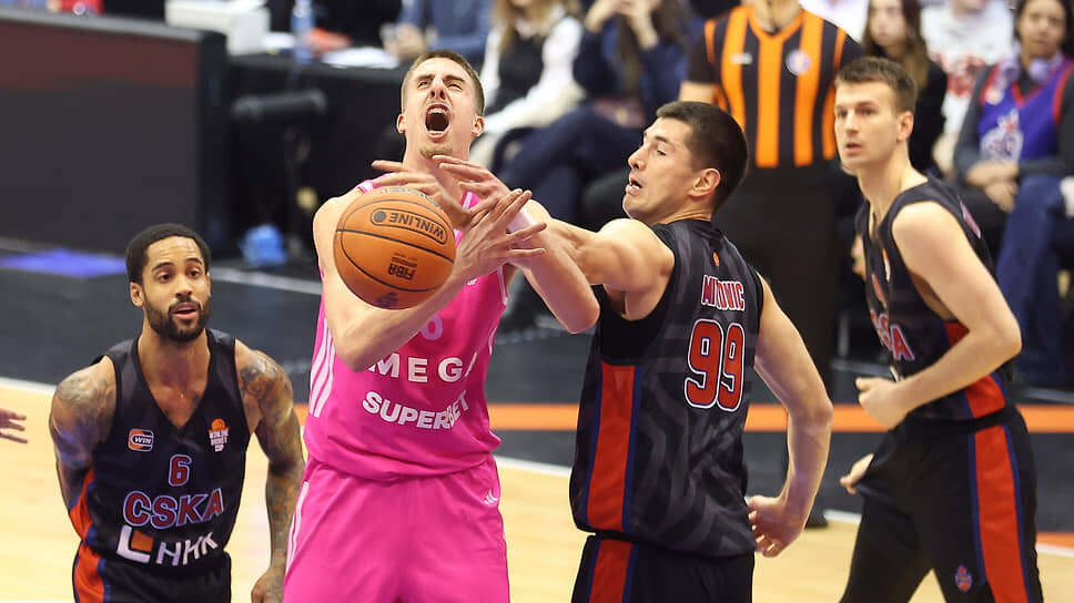 Момент матча между московским ЦСКА с белградской «Мегой».📷Фото: пресс-служба Единая лига ВТБ