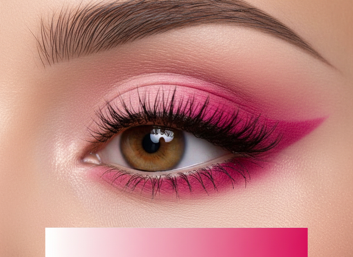 Пример градиента в макияже глаз