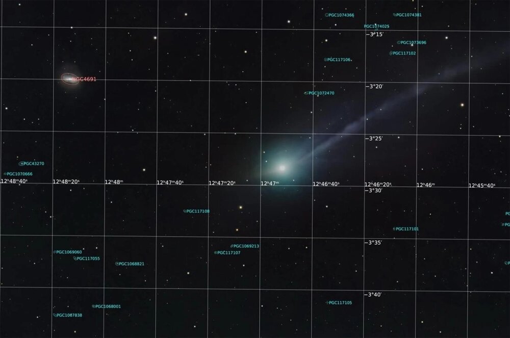    Изображение кометы 3I/ATLAS, сделанное 16 ноября. Фото: Satoru Murata
