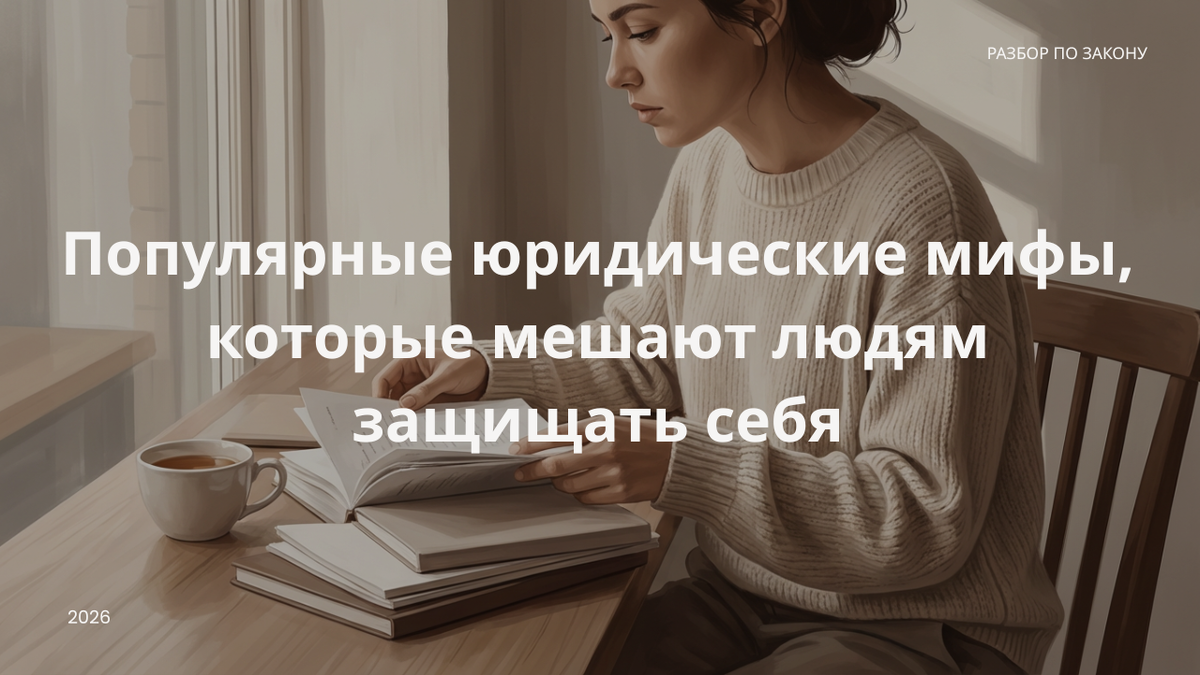 Юридические заблуждения, из-за которых люди сдаются раньше времени.