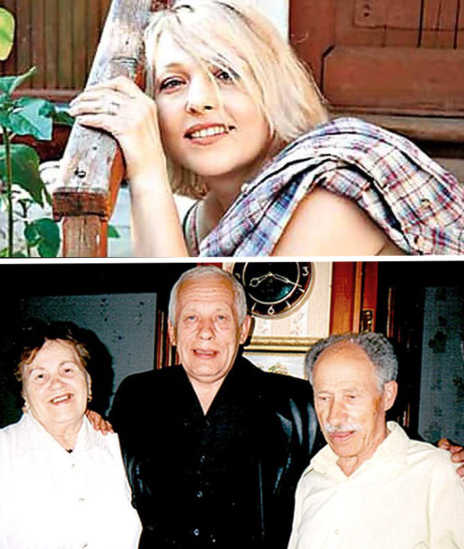 Анна Легчилова. Внизу: Александр Кузьмич Легчилов, отец Анны, ее дедушка Кузьма Васильевич и бабушка Ольга Павловна.