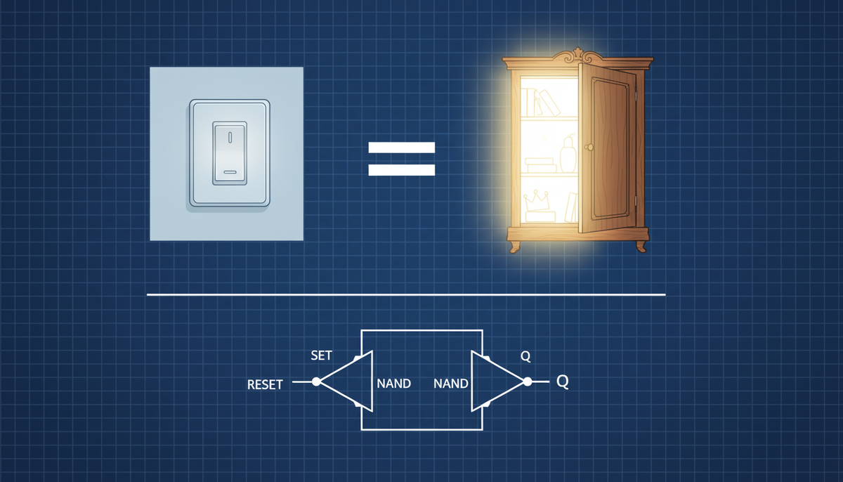Выключатель, который помнит свое состояние, и дверь в другой мир — вот простейшая аналогия триггера, базового кирпичика памяти.