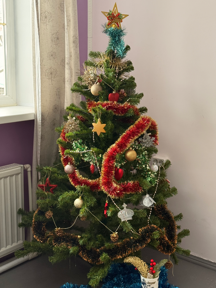 Елка еще стоит, внучка Ариша украшала, 22 января 2026