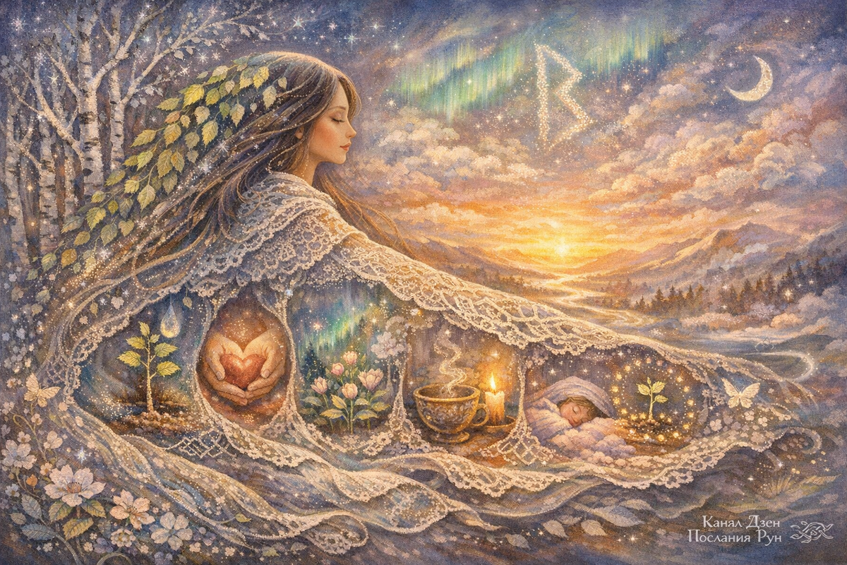 Беркана — руна роста, исцеления и заботы о себе под защитой Рода. Рунический расклад: как восстановиться, где Ваши силы возвращаются и какое благословение идёт по материнской линии. Гадание на рунах про родовую поддержку, предков и духов рода: мягкие перемены, внутренний рост, обновление. #беркана #руны #гаданиенарунах #род #материнскийрод #предки #духирода #исцеление #саморазвитие