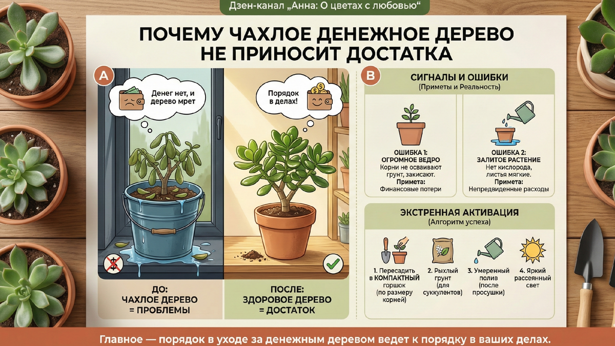 Почему чахлое дерево не приносит достатка