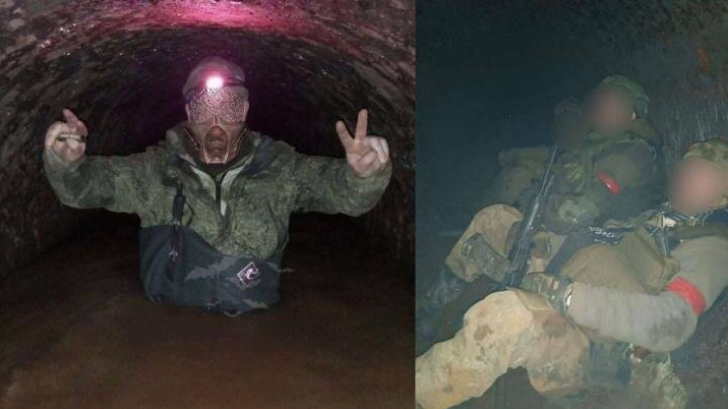    Кадры легендарной операции в Авдеевке, когда наши бойцы шли под землёй по двухкилометровой трубе // Скриншот: соцсети