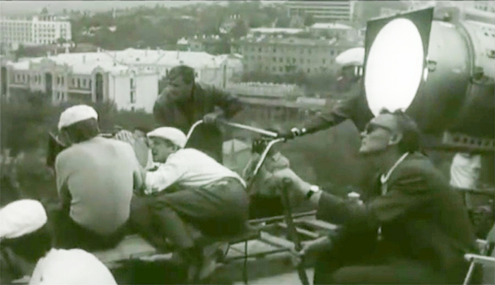 Леонид Гайдай на съёмках в Пятигорске