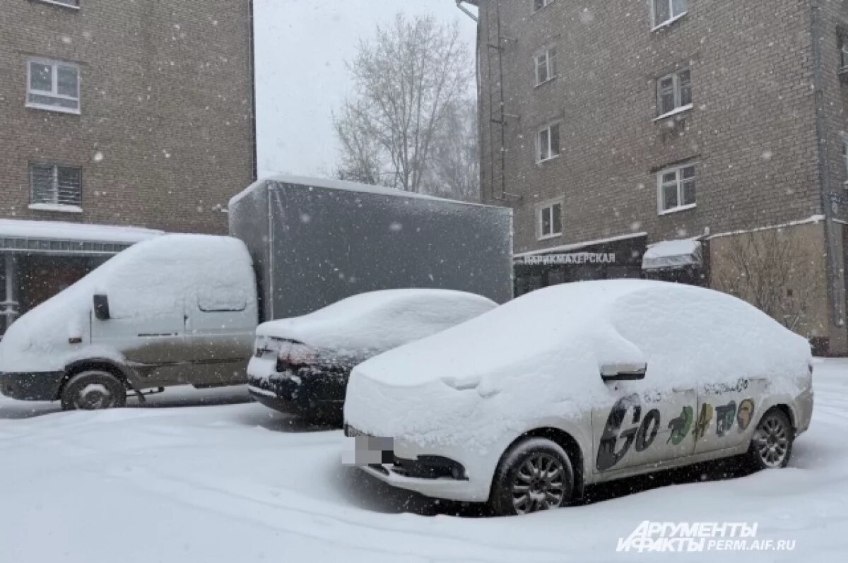    В Пермском крае прошёл самый сильный снегопад за зимний период