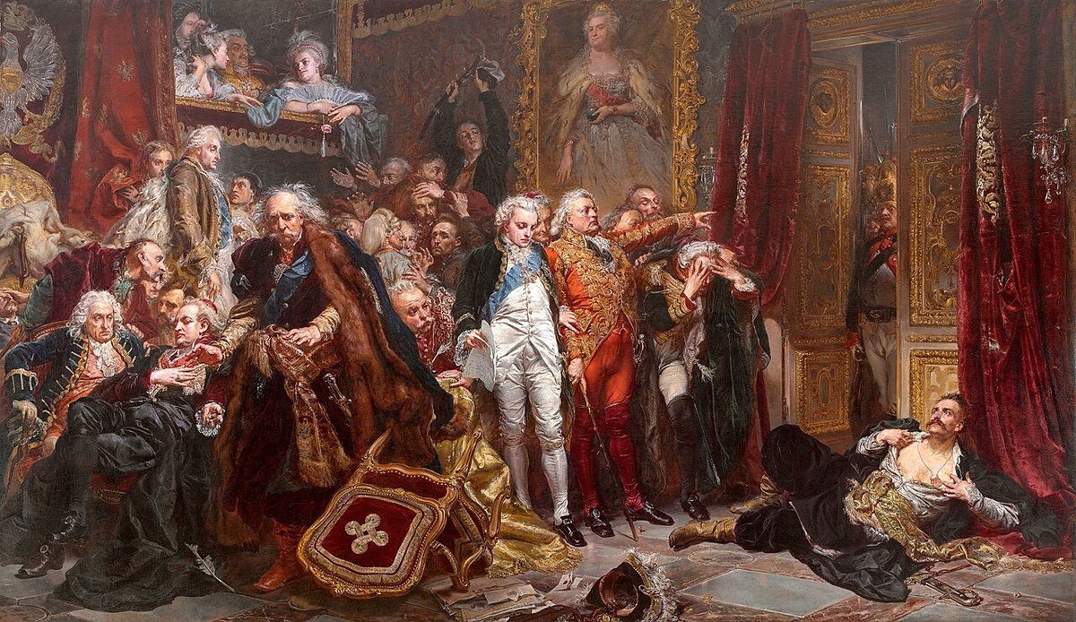 Рейтан. Упадок Польши. Картина Я. Матейко. Королевский дворец в Варшаве