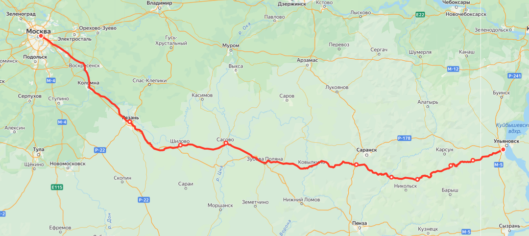 Мизерные уточнения параметров маршрута поезда №021/022 сообщением Ульяновск-Москва