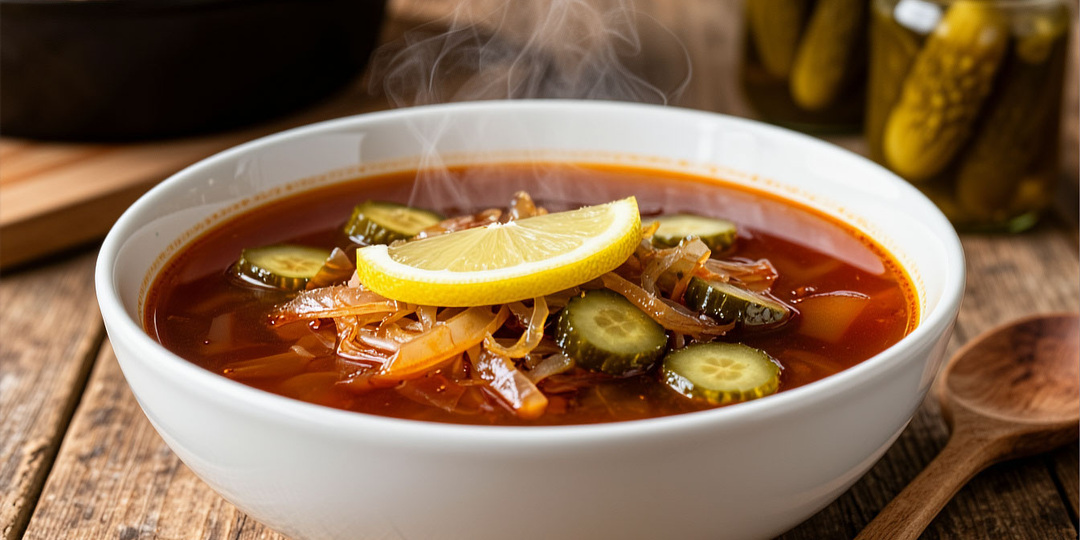 🍲 «Солянка солёная» по-казански: не мясная, а на рассоле и овощах — из архива татарской домохозяйки 1954 г.