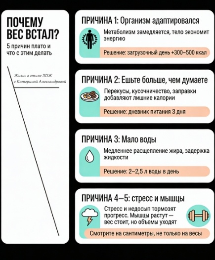 Почему вес встал: что важно знать