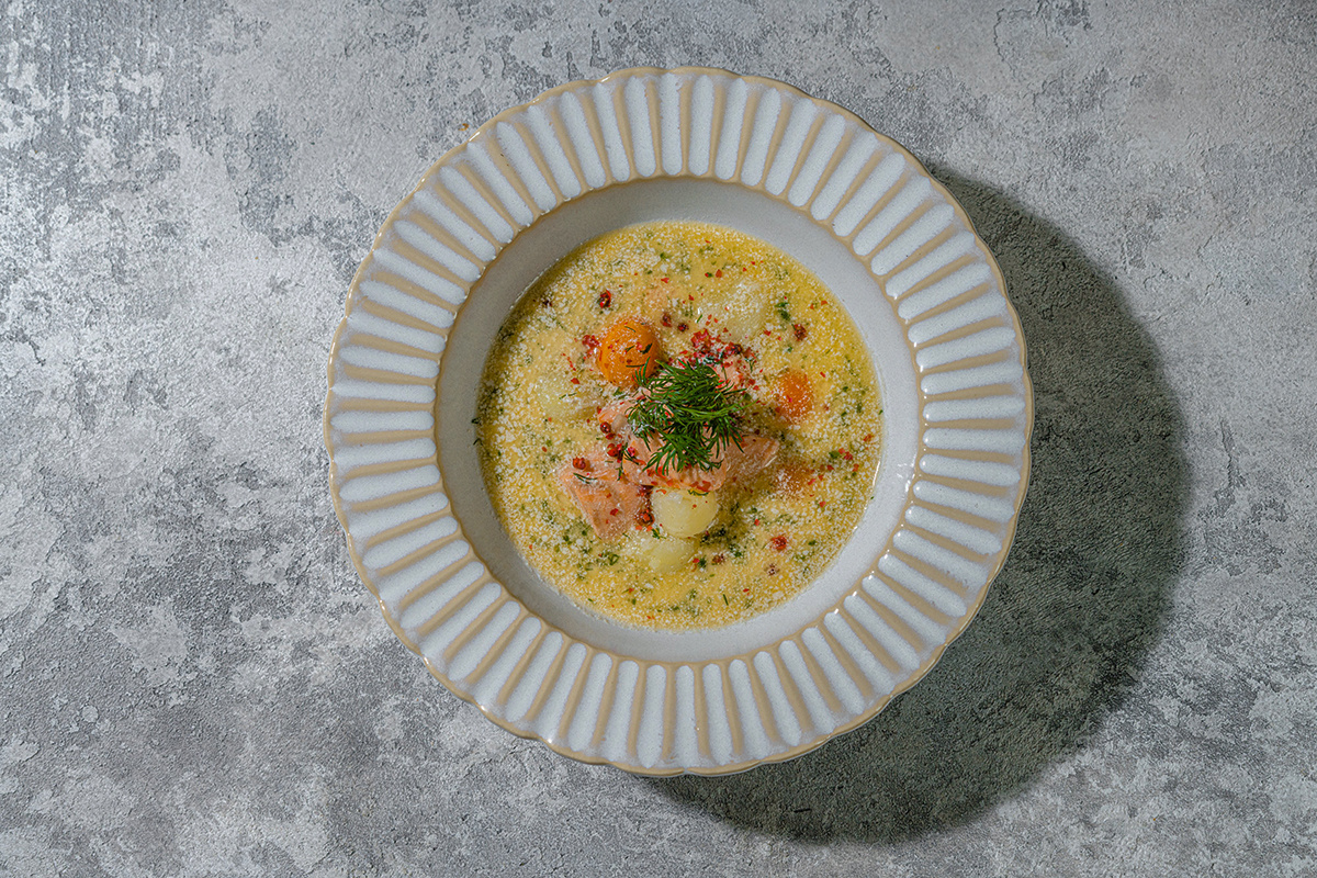 Ресторан MARBLE📷Финский рыбный суп лохикейто