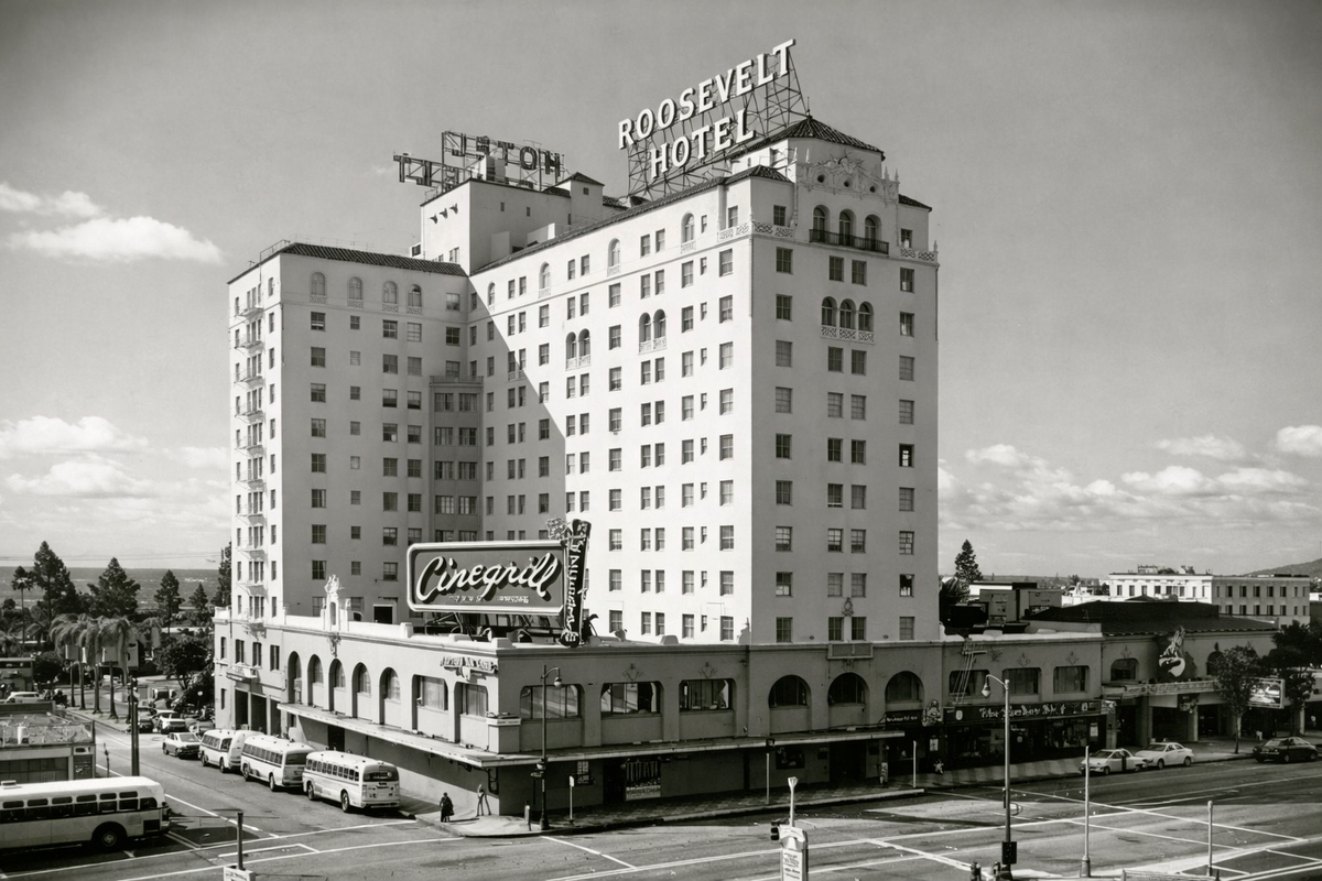 Отель Roosevelt Голливуд 1929 год фасад здания