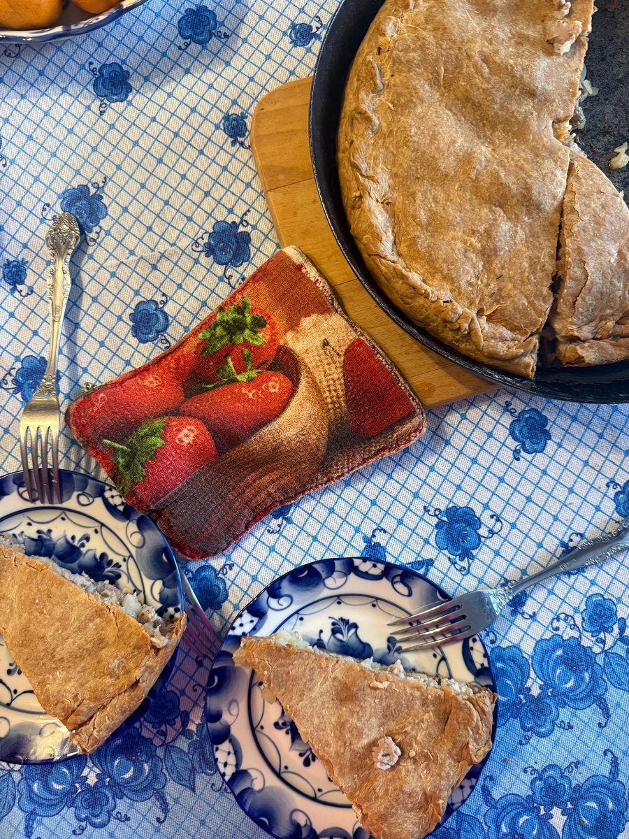 8 января родители балуют вкуснейшим курником