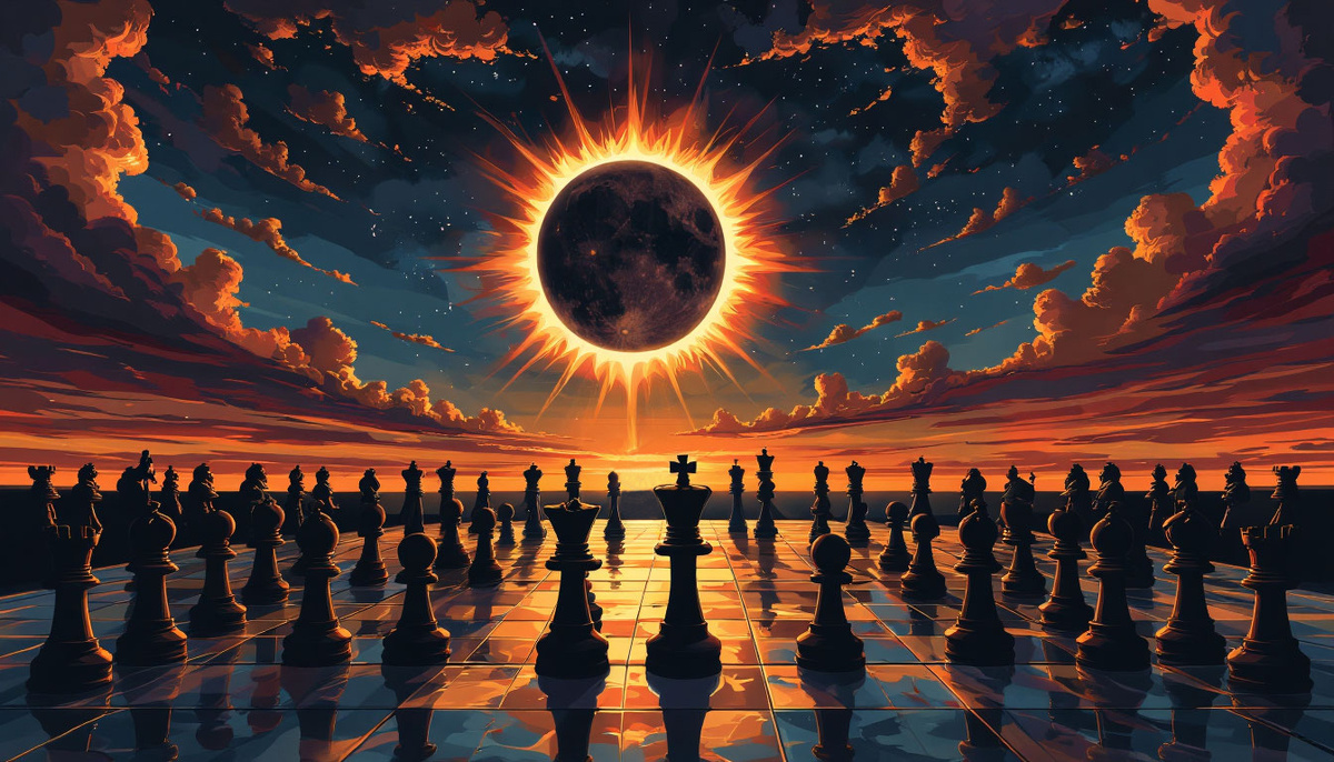 Колечко затмения. Изображение от ИИ Шедеврум