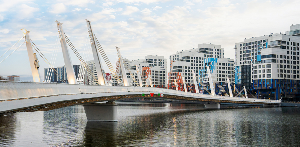     Один год велопешеходному мосту через Нагатинский затон