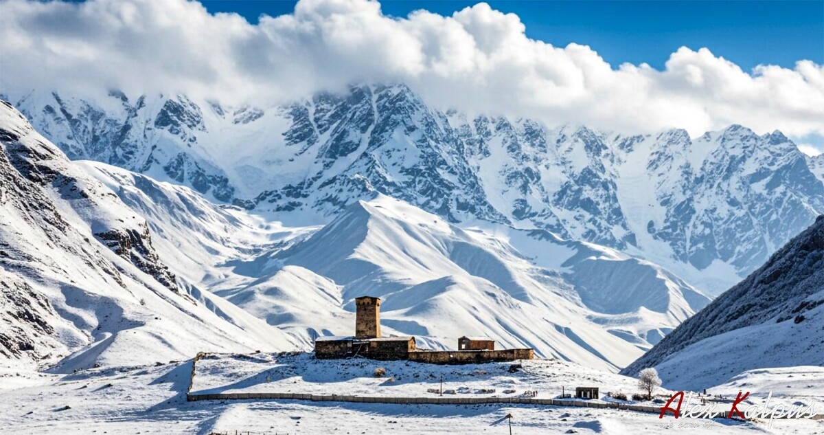 Ламариа - Сванети. Это средневековая православная церковь в Сванети. Церковь посвящена Успению Пресвятой Богородицы и датируется IX или X веком.