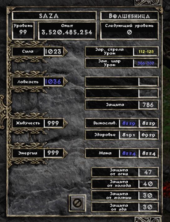 Характеристики волшебницы