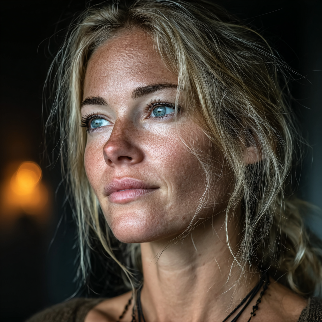 ИИ. Спокойная женщина.