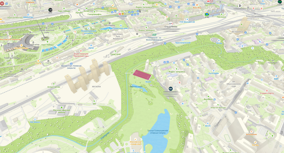 Пятно застройки 2-й Мосфильмовский пер., 21А