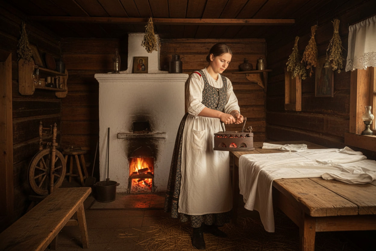 В деревне крестьяне не знали электрического освещения, горячего водоснабжения и прочих благ цивилизации