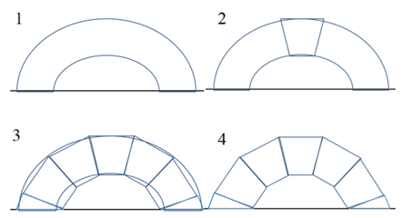 Процесс создания макета “Арочный мост”