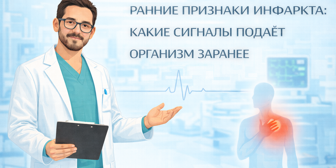 Ранние признаки инфаркта: какие сигналы подаёт организм заранее