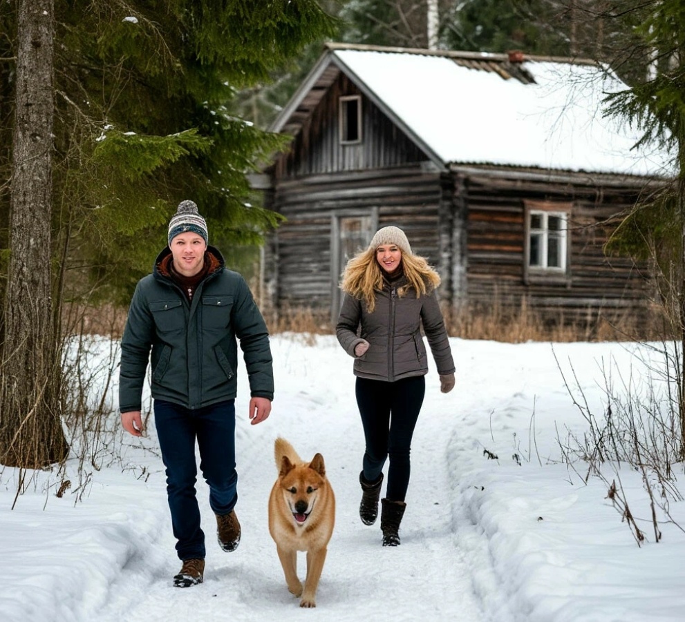 Саша, пёс Друг и Аделина