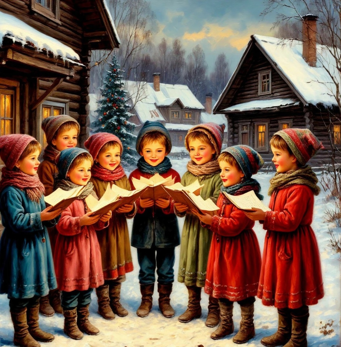 Колядки, рис.,1914 год