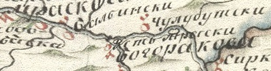 Фрагмент карты, 1821 г.