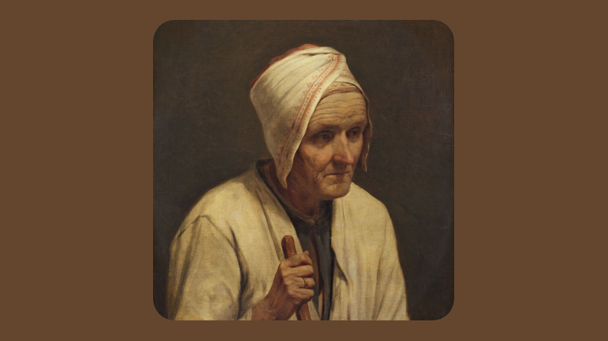 А. Венецианов. Старая крестьянка с клюкой (1830-е годы).