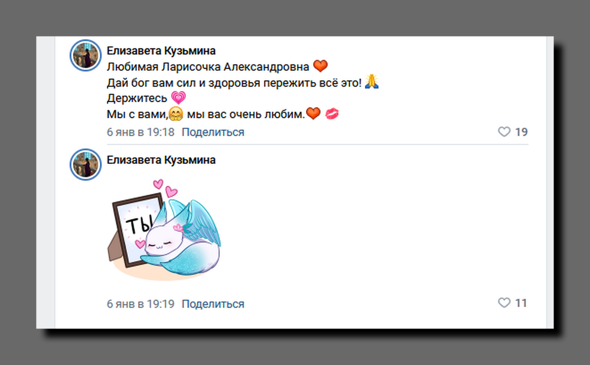 Скриншот https://vk.com/larisadolinacom