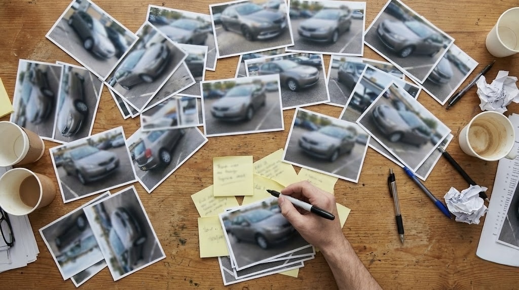 Хаотичные фото машины без единого маршрута съёмки