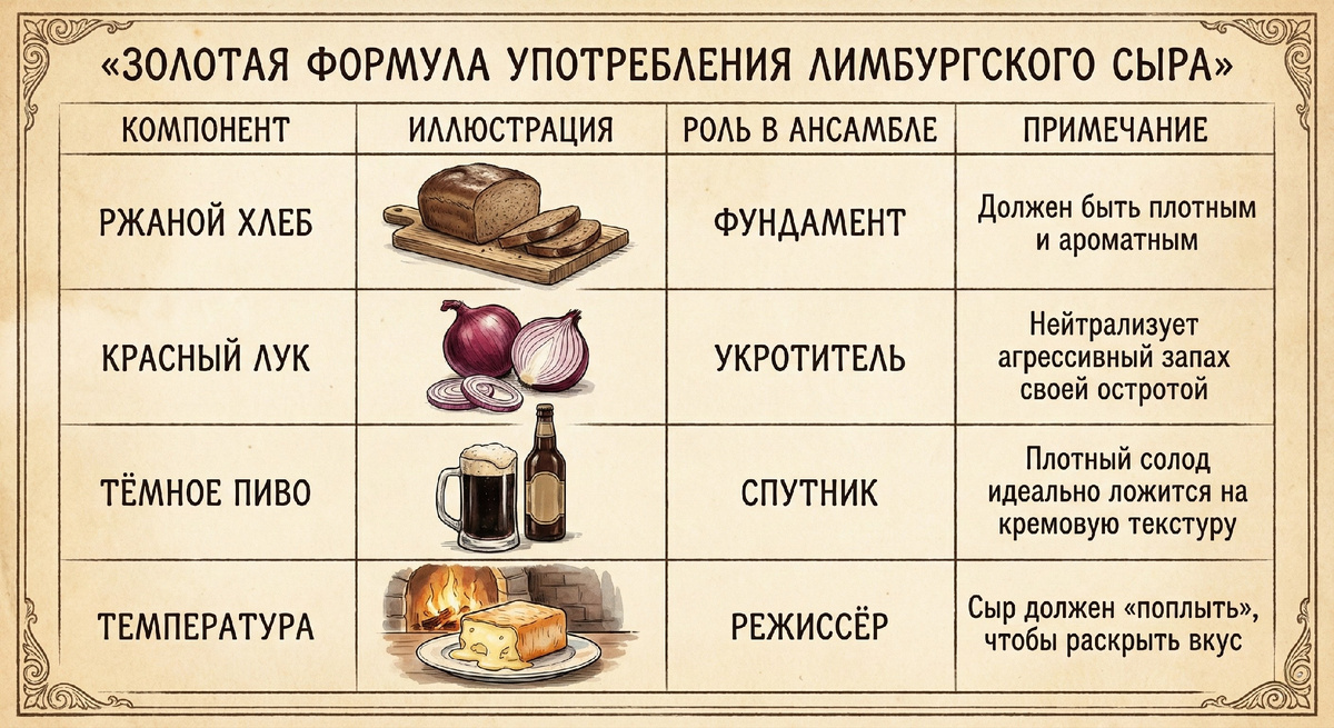 Золотая формула употребления лимбургского сыра