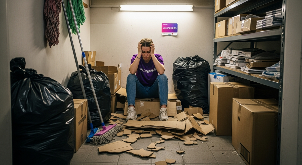 Подсобка типичного ПВЗ в 21:00. Гора картона, запах пота и отчаяния.