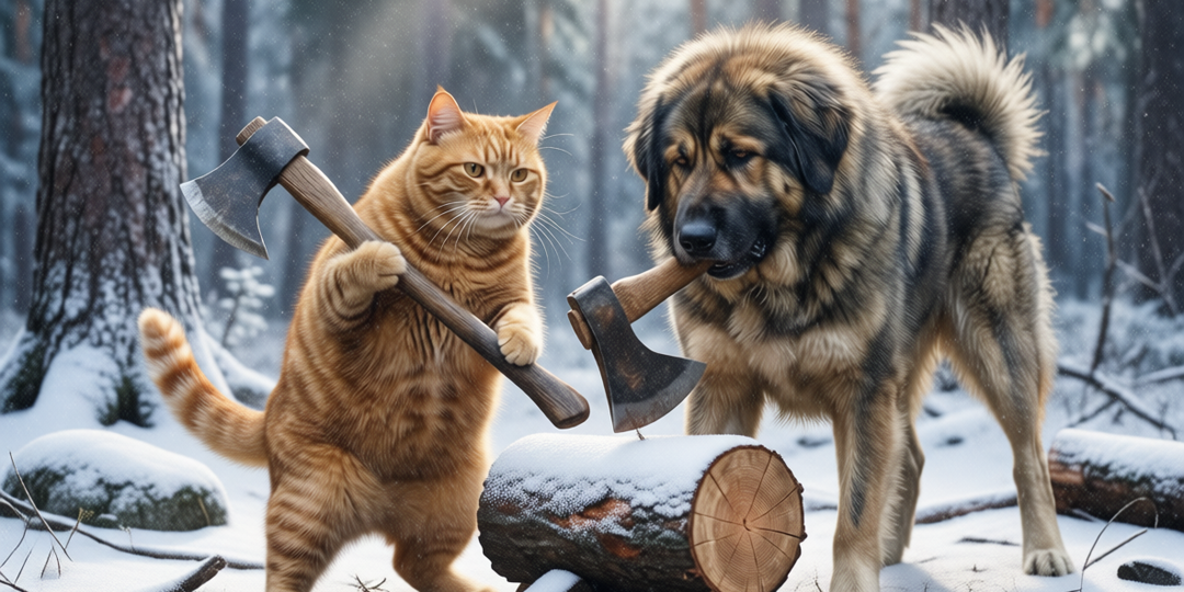 SOS!!! SOS!!! SOS!!! Если сегодня мы не соберём на дрова, то вечером не на чем будет сварить кашку и собаки завтра останутся голодные!