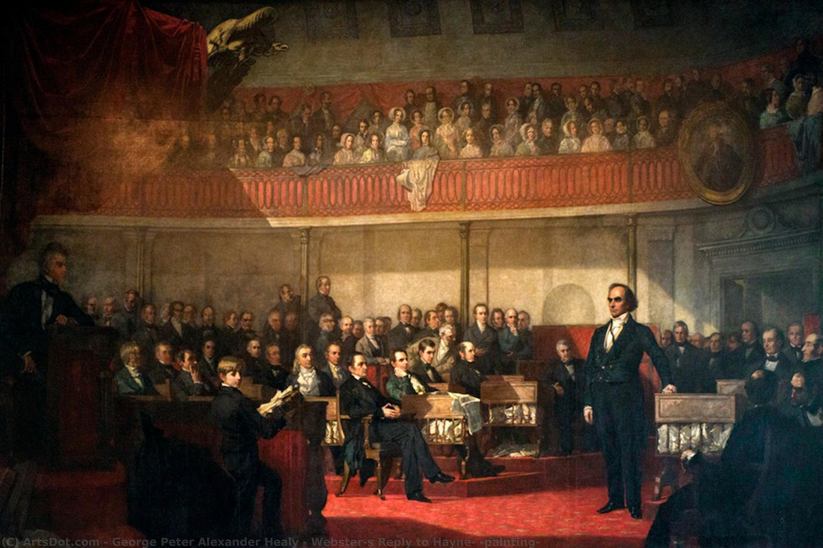 Дэниел Уэбстер произносит свою знаменитую речь в марте 1850 года