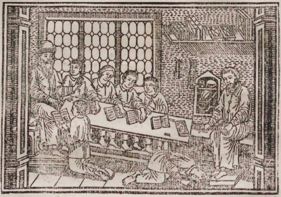 Урок в школе при Десятинной церкви в Киеве.