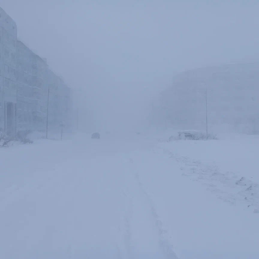 Воркута, 10 января 2026 г. Немного метёт