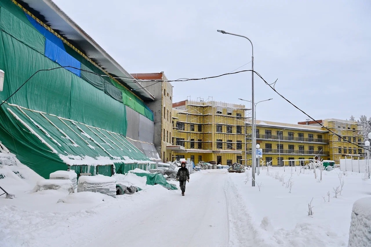    Строительство дома-интерната в Костомукше. Фото: «Республика» / Оксана Кудряшова