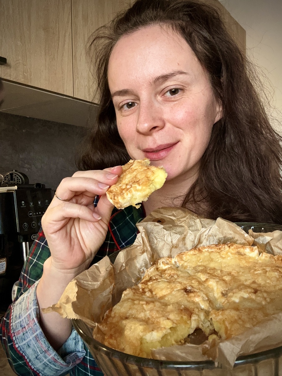Ленивый пирог с картофелем и сыром из лаваша