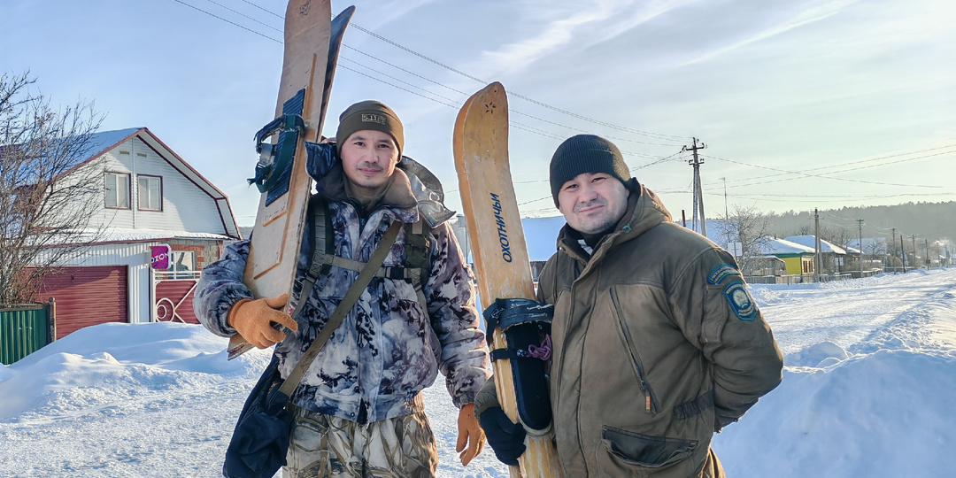 Зимний лес и  скалы Буртау.