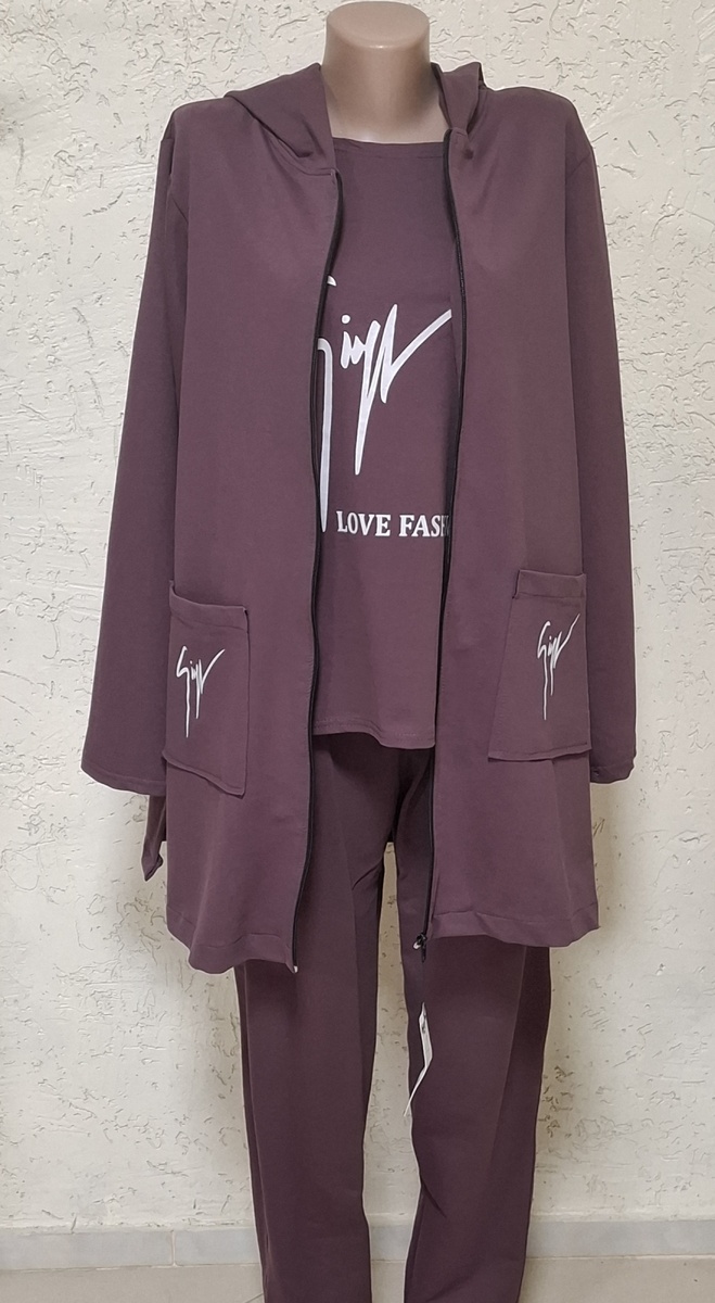 Костюм тройка: брюки, маечка и кардеган