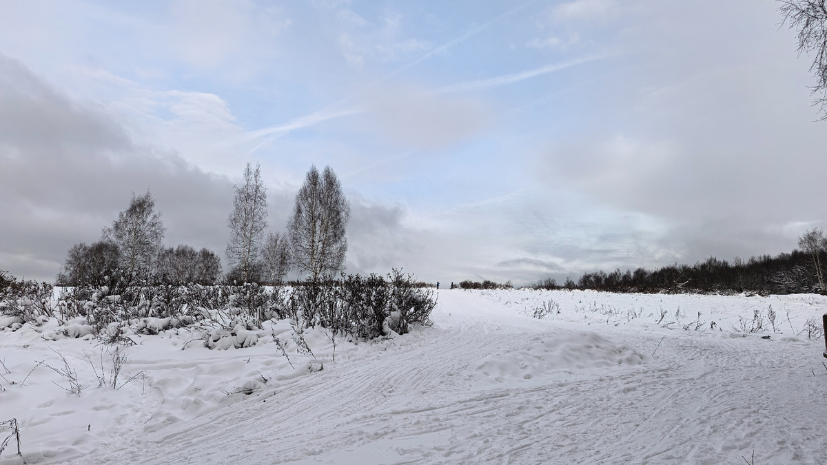 На спуске с Лысой горы к роднику. Языческое капище на горизонте. Фото автора
