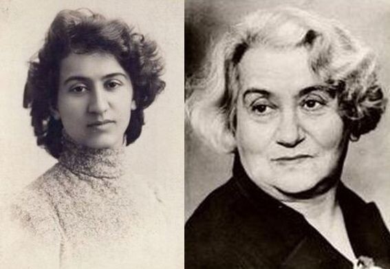 Ольга Форш в 1900 году, и в 50-х. Отец писательницы - русский генерал Д. В. Комаров, мать - азербайджанка Нина Шахэтдинова, двоюродная сестра Павла Флоренского. Писательница была замужем за генералом Борисом Эдуардовием Форшем, имела двух дочерей и сына