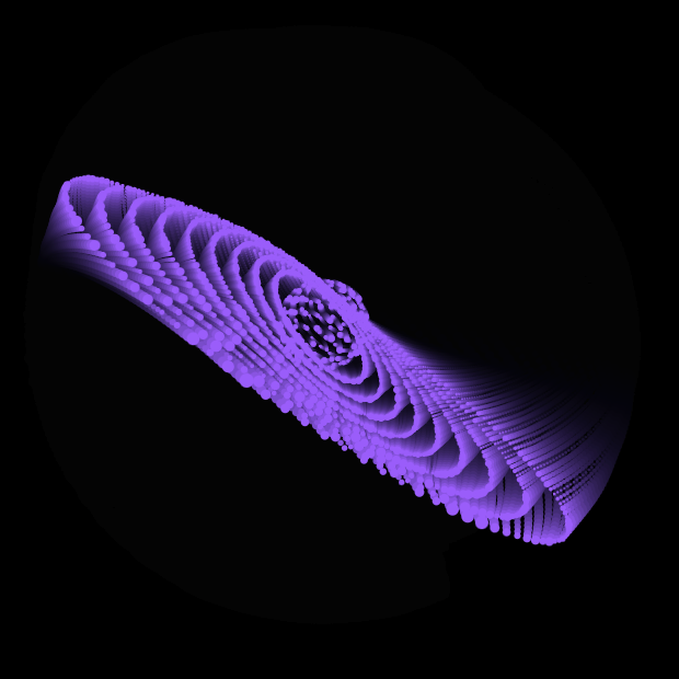 Скрин Визуализации 3д фигур из точек