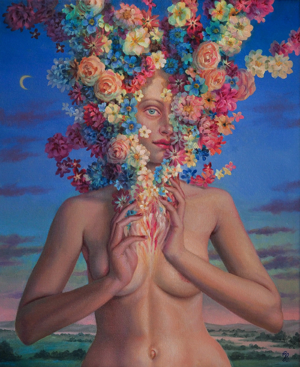 КАРТИНА ЛАТВИЙСКОЙ ХУДОЖНИЦЫ ЯНЫ БРИКЕ / Jana Brike / ПЕСНЯ СЕРДЦА