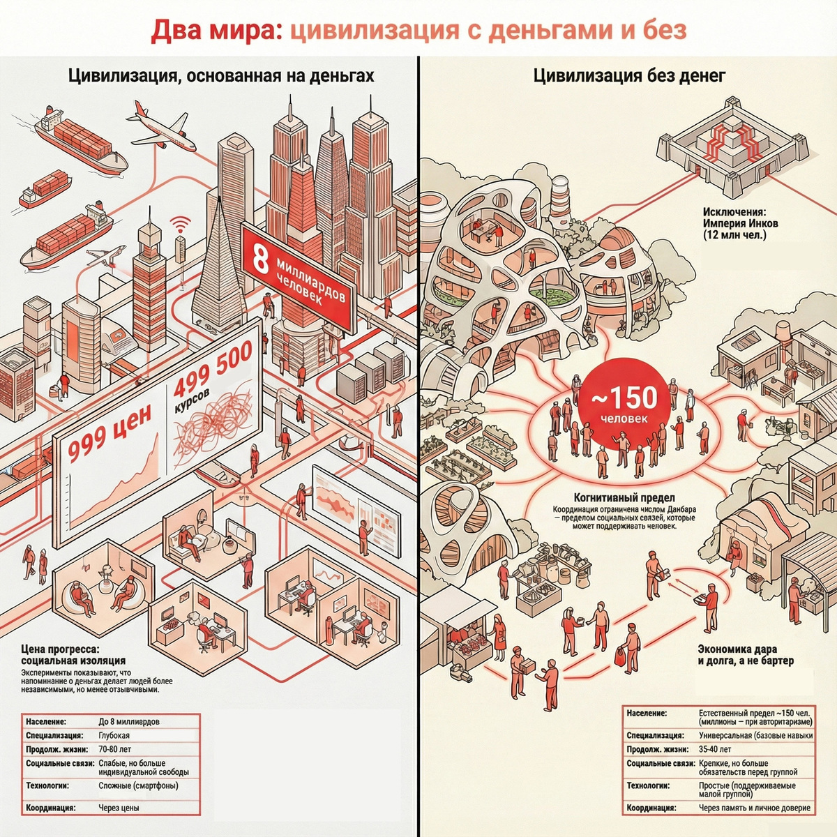 Два мира: цивилизация с деньгами и без