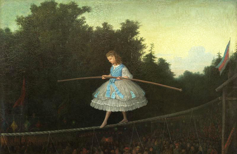 Леонид Соломаткин. По канату. 1866. Из коллекции И. С. Зильберштейна
ГМИИ им. А. С. Пушкина